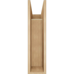 Ekena Millwork - BKTUR0756X18X30FST05RCPR - Timberthane Faux Wood Funston Style Bracket w/ Offset Brace, Block Ends, 7 1/2"W x 18"D x 30"H, Primed Tan