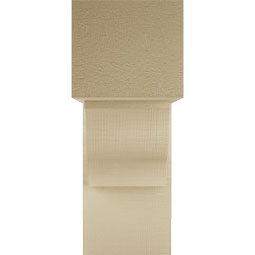 Ekena Millwork - BKTUR0756X20X20FST05RCPR - Timberthane Faux Wood Funston Style Bracket w/ Offset Brace, Block Ends, 7 1/2"W x 20"D x 20"H, Primed Tan