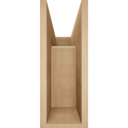 Ekena Millwork - BKTUR0756X20X20FST05RCPR - Timberthane Faux Wood Funston Style Bracket w/ Offset Brace, Block Ends, 7 1/2"W x 20"D x 20"H, Primed Tan