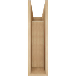 Ekena Millwork - BKTUR0756X20X28FST05RCPR - Timberthane Faux Wood Funston Style Bracket w/ Offset Brace, Block Ends, 7 1/2"W x 20"D x 28"H, Primed Tan