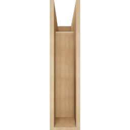 Ekena Millwork - BKTUR0756X20X32FST05RCPR - Timberthane Faux Wood Funston Style Bracket w/ Offset Brace, Block Ends, 7 1/2"W x 20"D x 32"H, Primed Tan