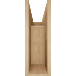 Ekena Millwork - BKTUR0756X22X22FST05RCPR - Timberthane Faux Wood Funston Style Bracket w/ Offset Brace, Block Ends, 7 1/2"W x 22"D x 22"H, Primed Tan