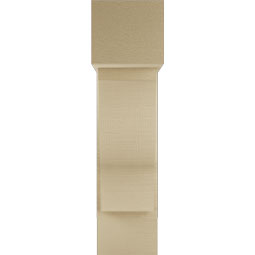 Ekena Millwork - BKTUR0756X22X30FST05RCPR - Timberthane Faux Wood Funston Style Bracket w/ Offset Brace, Block Ends, 7 1/2"W x 22"D x 30"H, Primed Tan