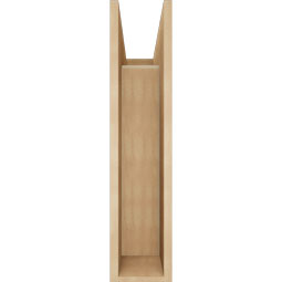 Ekena Millwork - BKTUR0756X22X34FST05RCPR - Timberthane Faux Wood Funston Style Bracket w/ Offset Brace, Block Ends, 7 1/2"W x 22"D x 34"H, Primed Tan