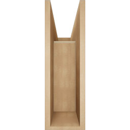 Ekena Millwork - BKTUR0756X24X24FST05RCPR - Timberthane Faux Wood Funston Style Bracket w/ Offset Brace, Block Ends, 7 1/2"W x 24"D x 24"H, Primed Tan