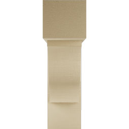 Ekena Millwork - BKTUR0756X26X26FST05RCPR - Timberthane Faux Wood Funston Style Bracket w/ Offset Brace, Block Ends, 7 1/2"W x 26"D x 26"H, Primed Tan