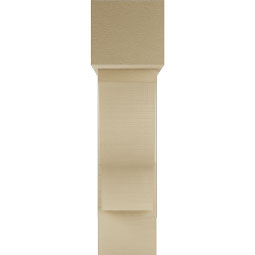 Ekena Millwork - BKTUR0756X26X30FST05RCPR - Timberthane Faux Wood Funston Style Bracket w/ Offset Brace, Block Ends, 7 1/2"W x 26"D x 30"H, Primed Tan