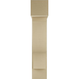 Ekena Millwork - BKTUR0756X26X38FST05RCPR - Timberthane Faux Wood Funston Style Bracket w/ Offset Brace, Block Ends, 7 1/2"W x 26"D x 38"H, Primed Tan
