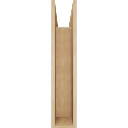 Ekena Millwork - BKTUR0756X26X38FST05RCPR - Timberthane Faux Wood Funston Style Bracket w/ Offset Brace, Block Ends, 7 1/2"W x 26"D x 38"H, Primed Tan