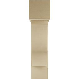 Ekena Millwork - BKTUR0756X28X32FST05RCPR - Timberthane Faux Wood Funston Style Bracket w/ Offset Brace, Block Ends, 7 1/2"W x 28"D x 32"H, Primed Tan