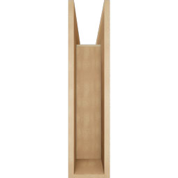 Ekena Millwork - BKTUR0756X28X32FST05RCPR - Timberthane Faux Wood Funston Style Bracket w/ Offset Brace, Block Ends, 7 1/2"W x 28"D x 32"H, Primed Tan