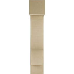 Ekena Millwork - BKTUR0756X28X40FST05RCPR - Timberthane Faux Wood Funston Style Bracket w/ Offset Brace, Block Ends, 7 1/2"W x 28"D x 40"H, Primed Tan