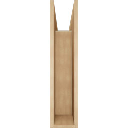Ekena Millwork - BKTUR0756X30X34FST05RCPR - Timberthane Faux Wood Funston Style Bracket w/ Offset Brace, Block Ends, 7 1/2"W x 30"D x 34"H, Primed Tan