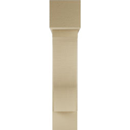 Ekena Millwork - BKTUR0756X30X36FST05RCPR - Timberthane Faux Wood Funston Style Bracket w/ Offset Brace, Block Ends, 7 1/2"W x 30"D x 36"H, Primed Tan