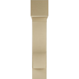 Ekena Millwork - BKTUR0756X30X38FST05RCPR - Timberthane Faux Wood Funston Style Bracket w/ Offset Brace, Block Ends, 7 1/2"W x 30"D x 38"H, Primed Tan