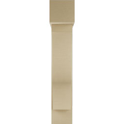 Ekena Millwork - BKTUR0756X30X42FST05RCPR - Timberthane Faux Wood Funston Style Bracket w/ Offset Brace, Block Ends, 7 1/2"W x 30"D x 42"H, Primed Tan
