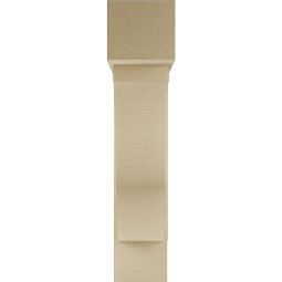 Ekena Millwork - BKTUR0756X32X36FST05RCPR - Timberthane Faux Wood Funston Style Bracket w/ Offset Brace, Block Ends, 7 1/2"W x 32"D x 36"H, Primed Tan