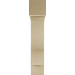 Ekena Millwork - BKTUR0756X32X38FST05RCPR - Timberthane Faux Wood Funston Style Bracket w/ Offset Brace, Block Ends, 7 1/2"W x 32"D x 38"H, Primed Tan