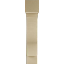 Ekena Millwork - BKTUR0756X32X40FST05RCPR - Timberthane Faux Wood Funston Style Bracket w/ Offset Brace, Block Ends, 7 1/2"W x 32"D x 40"H, Primed Tan