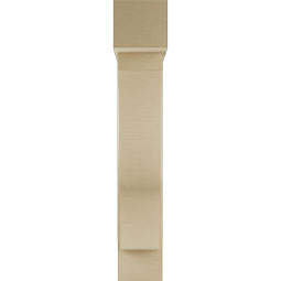 Ekena Millwork - BKTUR0756X32X44FST05RCPR - Timberthane Faux Wood Funston Style Bracket w/ Offset Brace, Block Ends, 7 1/2"W x 32"D x 44"H, Primed Tan