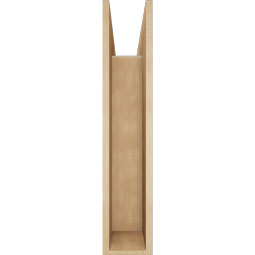 Ekena Millwork - BKTUR0756X34X38FST05RCPR - Timberthane Faux Wood Funston Style Bracket w/ Offset Brace, Block Ends, 7 1/2"W x 34"D x 38"H, Primed Tan