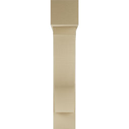 Ekena Millwork - BKTUR0756X34X40FST05RCPR - Timberthane Faux Wood Funston Style Bracket w/ Offset Brace, Block Ends, 7 1/2"W x 34"D x 40"H, Primed Tan