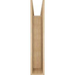 Ekena Millwork - BKTUR0756X34X40FST05RCPR - Timberthane Faux Wood Funston Style Bracket w/ Offset Brace, Block Ends, 7 1/2"W x 34"D x 40"H, Primed Tan