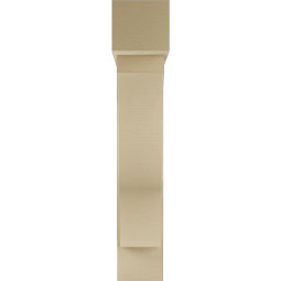 Ekena Millwork - BKTUR0756X34X42FST05RCPR - Timberthane Faux Wood Funston Style Bracket w/ Offset Brace, Block Ends, 7 1/2"W x 34"D x 42"H, Primed Tan