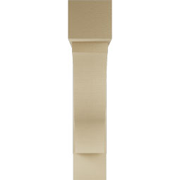 Ekena Millwork - BKTUR0756X36X36FST05RCPR - Timberthane Faux Wood Funston Style Bracket w/ Offset Brace, Block Ends, 7 1/2"W x 36"D x 36"H, Primed Tan