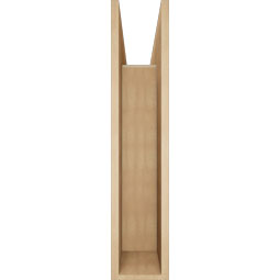 Ekena Millwork - BKTUR0756X36X36FST05RCPR - Timberthane Faux Wood Funston Style Bracket w/ Offset Brace, Block Ends, 7 1/2"W x 36"D x 36"H, Primed Tan