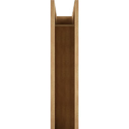 Ekena Millwork - BKTUR0756X36X40FST05RCPR - Timberthane Faux Wood Funston Style Bracket w/ Offset Brace, Block Ends, 7 1/2"W x 36"D x 40"H, Primed Tan