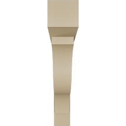 Ekena Millwork - BKTUR0756X36X40FST05RCPR - Timberthane Faux Wood Funston Style Bracket w/ Offset Brace, Block Ends, 7 1/2"W x 36"D x 40"H, Primed Tan