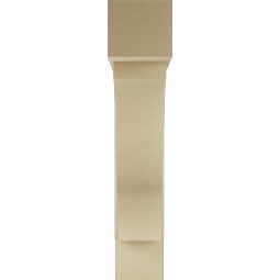Ekena Millwork - BKTUR0756X38X38FST05RCPR - Timberthane Faux Wood Funston Style Bracket w/ Offset Brace, Block Ends, 7 1/2"W x 38"D x 38"H, Primed Tan