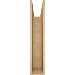 Ekena Millwork - BKTUR0756X38X38FST05RCPR - Timberthane Faux Wood Funston Style Bracket w/ Offset Brace, Block Ends, 7 1/2"W x 38"D x 38"H, Primed Tan