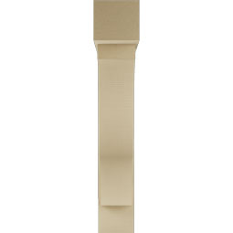 Ekena Millwork - BKTUR0756X38X44FST05RCPR - Timberthane Faux Wood Funston Style Bracket w/ Offset Brace, Block Ends, 7 1/2"W x 38"D x 44"H, Primed Tan