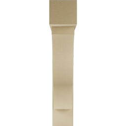 Ekena Millwork - BKTUR0756X40X40FST05RCPR - Timberthane Faux Wood Funston Style Bracket w/ Offset Brace, Block Ends, 7 1/2"W x 40"D x 40"H, Primed Tan