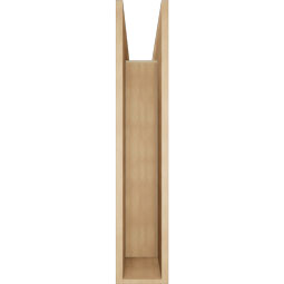 Ekena Millwork - BKTUR0756X40X40FST05RCPR - Timberthane Faux Wood Funston Style Bracket w/ Offset Brace, Block Ends, 7 1/2"W x 40"D x 40"H, Primed Tan