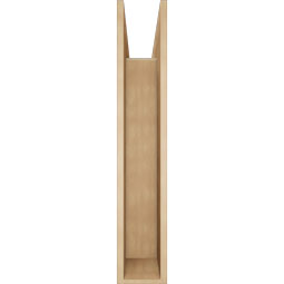 Ekena Millwork - BKTUR0756X42X42FST05RCPR - Timberthane Faux Wood Funston Style Bracket w/ Offset Brace, Block Ends, 7 1/2"W x 42"D x 42"H, Primed Tan