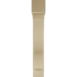 Ekena Millwork - BKTUR0756X42X48FST05RCPR - Timberthane Faux Wood Funston Style Bracket w/ Offset Brace, Block Ends, 7 1/2"W x 42"D x 48"H, Primed Tan