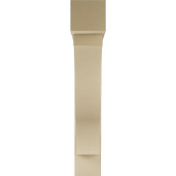 Ekena Millwork - BKTUR0756X44X44FST05RCPR - Timberthane Faux Wood Funston Style Bracket w/ Offset Brace, Block Ends, 7 1/2"W x 44"D x 44"H, Primed Tan