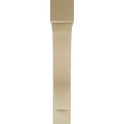 Ekena Millwork - BKTUR0756X46X46FST05RCPR - Timberthane Faux Wood Funston Style Bracket w/ Offset Brace, Block Ends, 7 1/2"W x 46"D x 46"H, Primed Tan