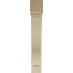 Ekena Millwork - BKTUR0756X48X48FST05RCPR - Timberthane Faux Wood Funston Style Bracket w/ Offset Brace, Block Ends, 7 1/2"W x 48"D x 48"H, Primed Tan