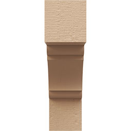 Ekena Millwork - BKTUROLY44 - Timberthane Rough Cedar Faux Wood Olympic Block Bracket