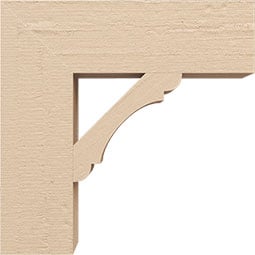 Ekena Millwork - BKTUROLY44 - Timberthane Rough Cedar Faux Wood Olympic Block Bracket