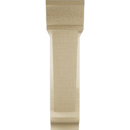 Ekena Millwork - BKTUR0352X14X14TRA01RCPR - Timberthane Faux Wood Traditional Style Bracket w/ Offset Brace, Traditional Ends, 3 1/2"W x 14"D x 14"H, Primed Tan