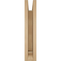 Ekena Millwork - BKTUR0352X14X18TRA01RCPR - Timberthane Faux Wood Traditional Style Bracket w/ Offset Brace, Traditional Ends, 3 1/2"W x 14"D x 18"H, Primed Tan