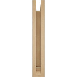 Ekena Millwork - BKTUR0352X14X22TRA01RCPR - Timberthane Faux Wood Traditional Style Bracket w/ Offset Brace, Traditional Ends, 3 1/2"W x 14"D x 22"H, Primed Tan
