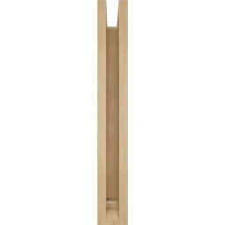 Ekena Millwork - BKTUR0352X14X26TRA01RCPR - Timberthane Faux Wood Traditional Style Bracket w/ Offset Brace, Traditional Ends, 3 1/2"W x 14"D x 26"H, Primed Tan