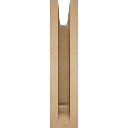 Ekena Millwork - BKTUR0352X16X16TRA01RCPR - Timberthane Faux Wood Traditional Style Bracket w/ Offset Brace, Traditional Ends, 3 1/2"W x 16"D x 16"H, Primed Tan