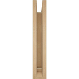 Ekena Millwork - BKTUR0352X16X20TRA01RCPR - Timberthane Faux Wood Traditional Style Bracket w/ Offset Brace, Traditional Ends, 3 1/2"W x 16"D x 20"H, Primed Tan